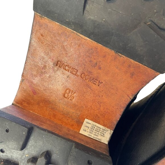 Rachel Comey Dame Kidskin Leather Lace Up Combat Boots Black Size 8.5 - Picture 11 of 12